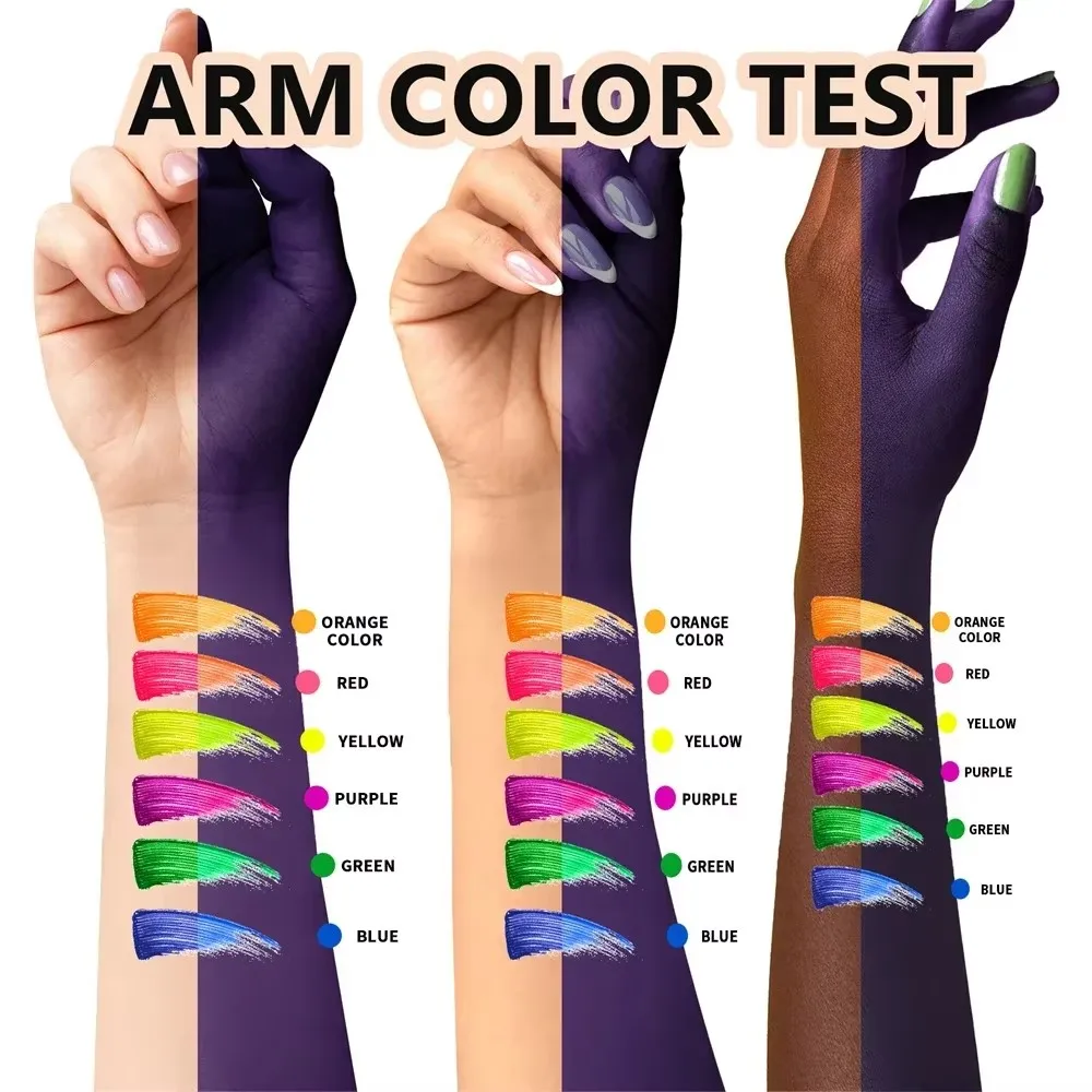 Флуоресцентная тушь для ресниц водостойкая не цветущая быстросохнущая