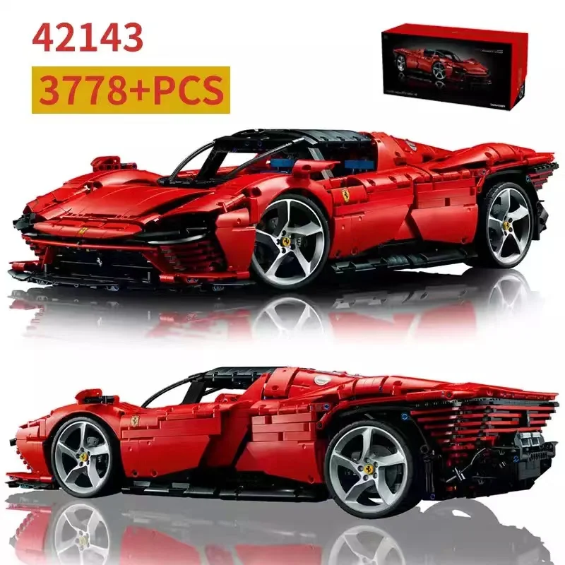 

Red Ferraried Daytona SP3 42143 Technical Sport Racing Car Model Building Blocks Bricks Toys For Kids Boys Adult Birthday Gifts