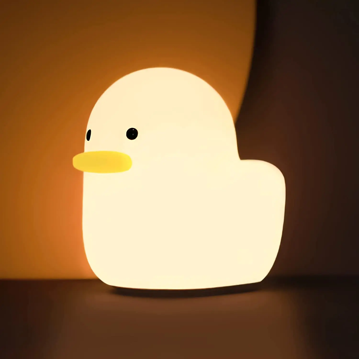 AIDIGUANG LED Duck Night LightCute Animal Silicone Nursery Night Light Rechargeable Table Lamp Bedside Lamp with Touch Sensor