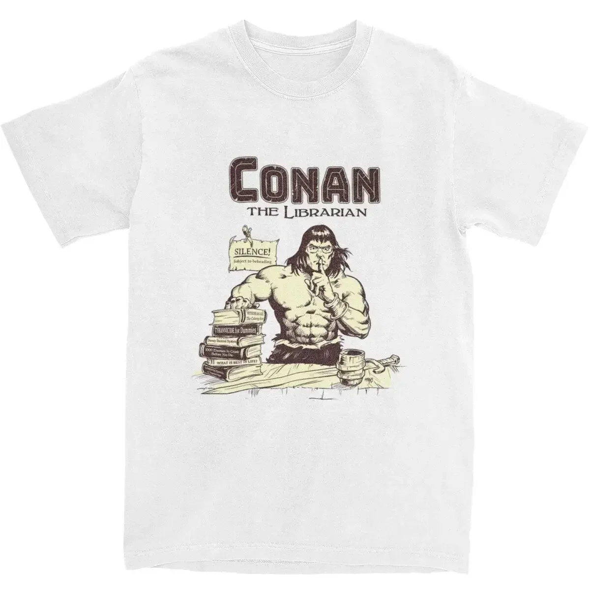 Футболки Conan The Librarian для мужчин и женщин новинка футболка с пародией варвара 100%