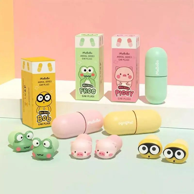 

2023 Cartoon Sponge Earplugs Anti-Noise Sleep Super Sound Insulation Learning Special Dormitory Noise Reduction Sound Insulation