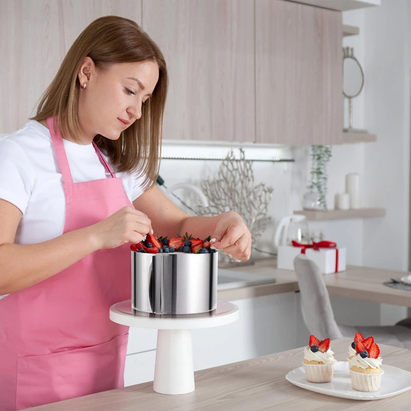 Регулируемое кольцо для торта из нержавеющей стали от 6 до 12 дюймов 6-дюймовые