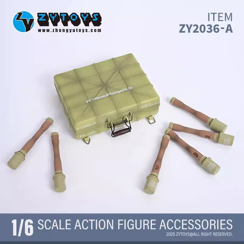 Фото ZYTOYS ZY2036 ZY2022 1/6 Немецкий ящик для хранения гранат M24, модель гранаты, аксессуар для сцены солдата, подходит для 12-дюймовых фигурок №5