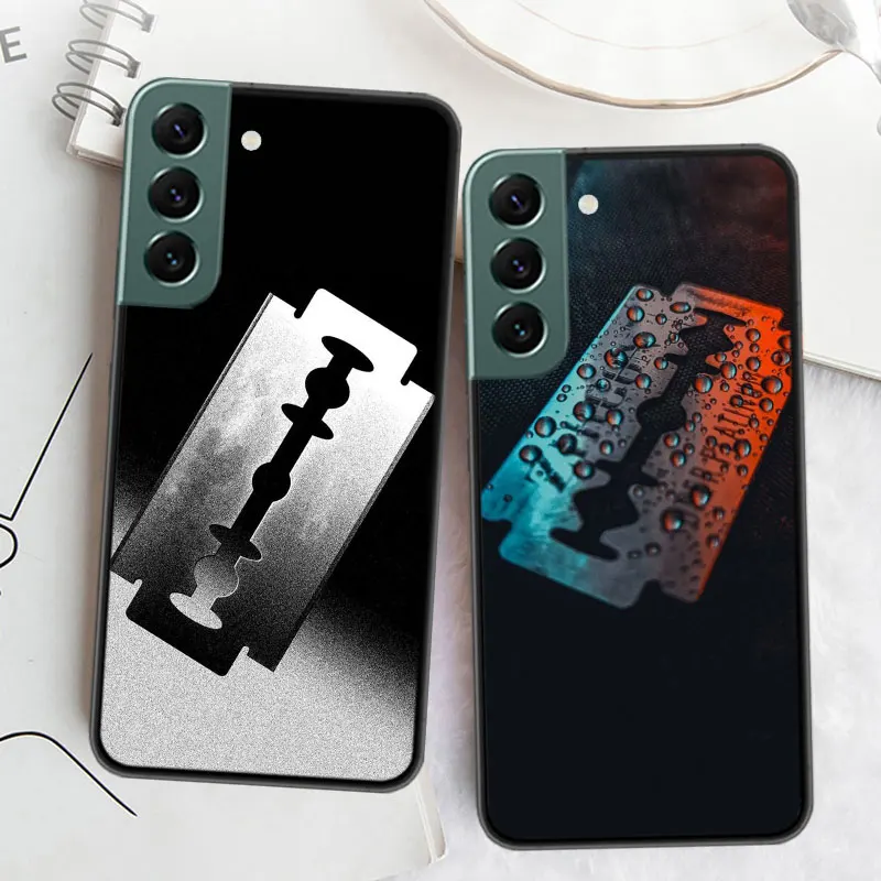 Чехол для телефона Razor Blade Samsung S25+ Galaxy Note 20 Ultra 10 Lite 9 8 M12 M21 M30S M31 M32 M51 M52 S8 S7 J8 J6 J4 Plus Cover