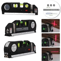 laser level multifunctional crosshair laser 8ft 2 4m tape adjustable standard and metric ruler 90%c2%b0 laser measurement