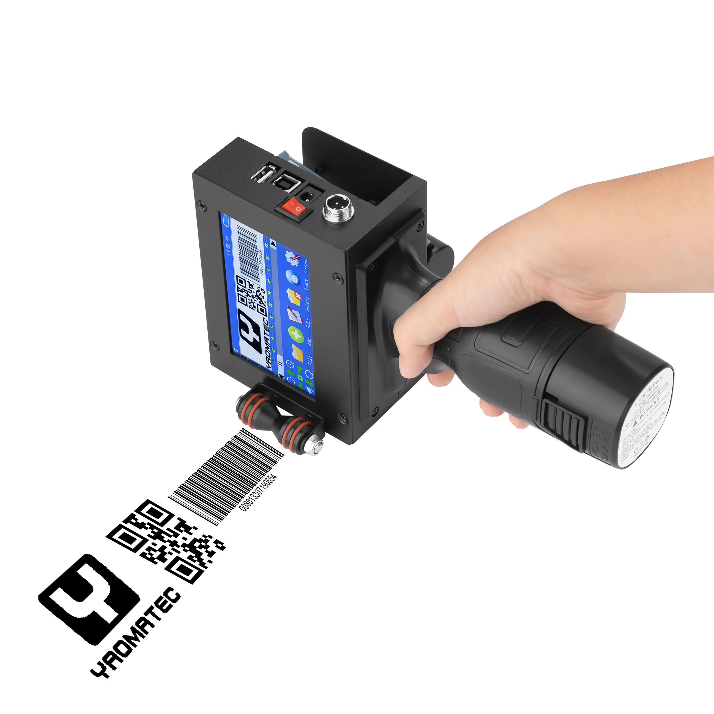 Ручной струйный ручной принтер Yaomatec металлическая доска картонная коробка