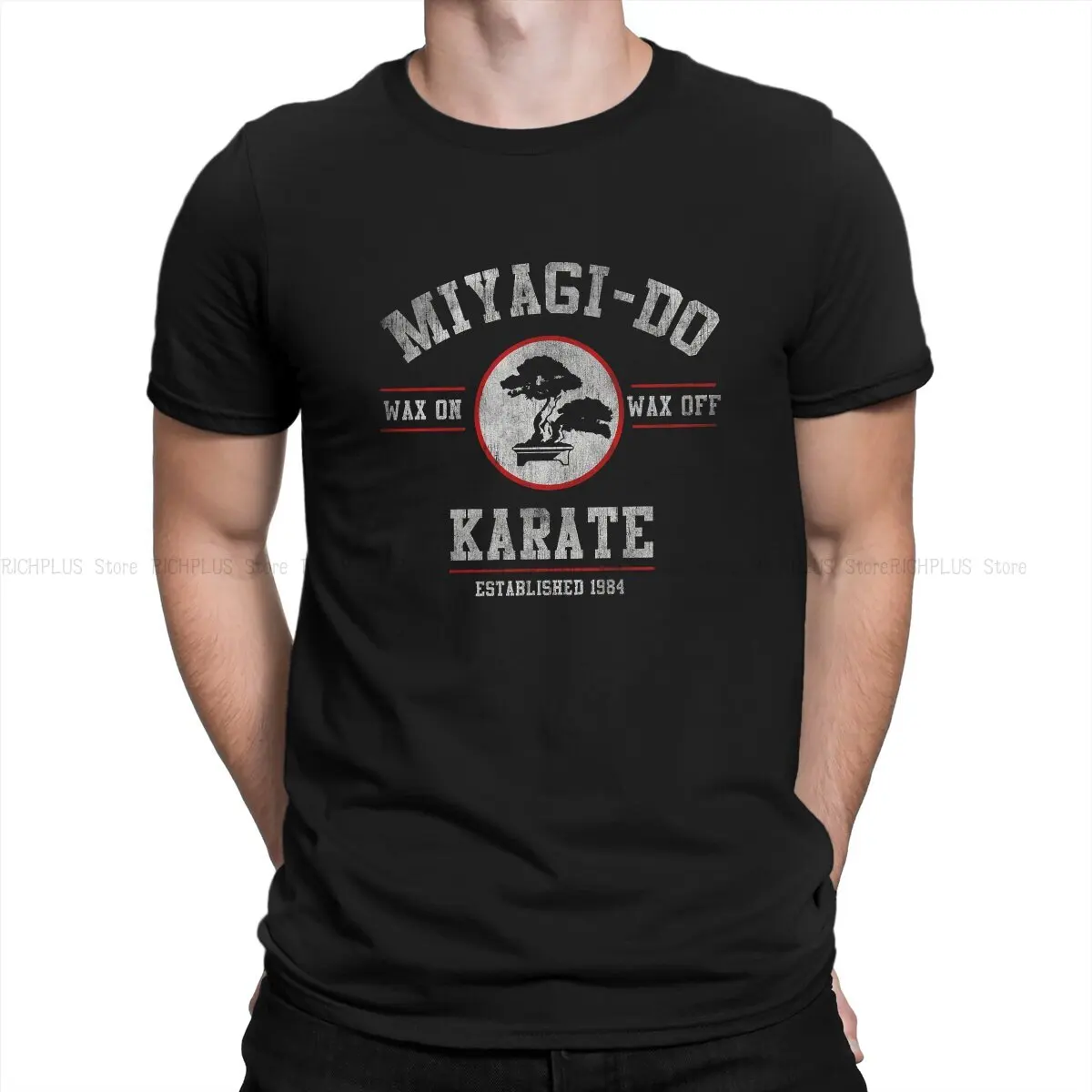 

Miyagi Do Karate Kid Wax On Wax Off Men TShirt Cobra Kai O Neck Short Sleeve T Shirt Funny Gift Idea