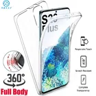 A12 M12 A02S A42 A32 4G A52s A72 5G 360 Полный чехол для Samsung Galaxy S21 S20 FE Plus S10 Lite Note 20 10 двойной прозрачный чехол