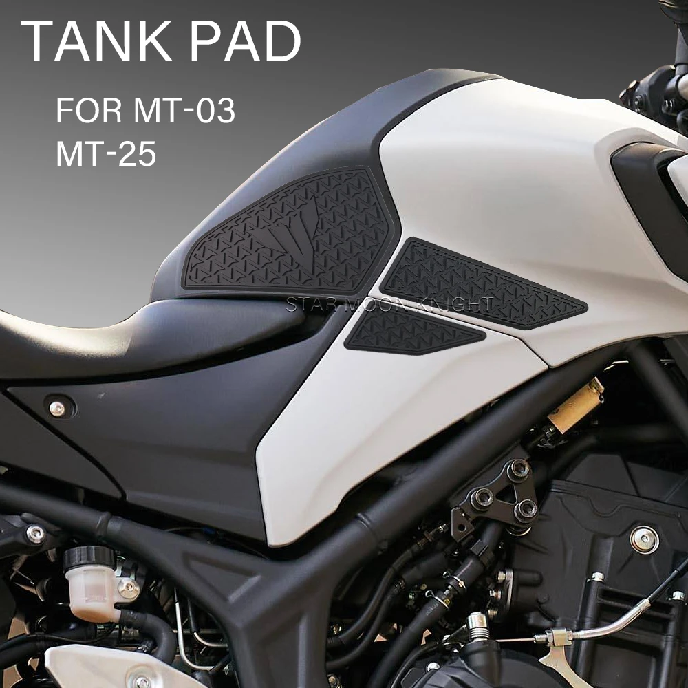 

For Yamaha MT-03 MT03 MT-25 MT25 2020 - 2022 Motorcycle Side Fuel Tank Pads Protector Stickers Decal Gas Knee Grip Traction Pad