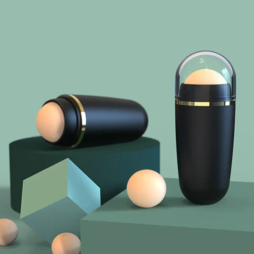 

New Designed Natural Volcanic Stone Facial Oil Absorbing Roller Reusable Volcanic Oil Absorbing Roller Ball