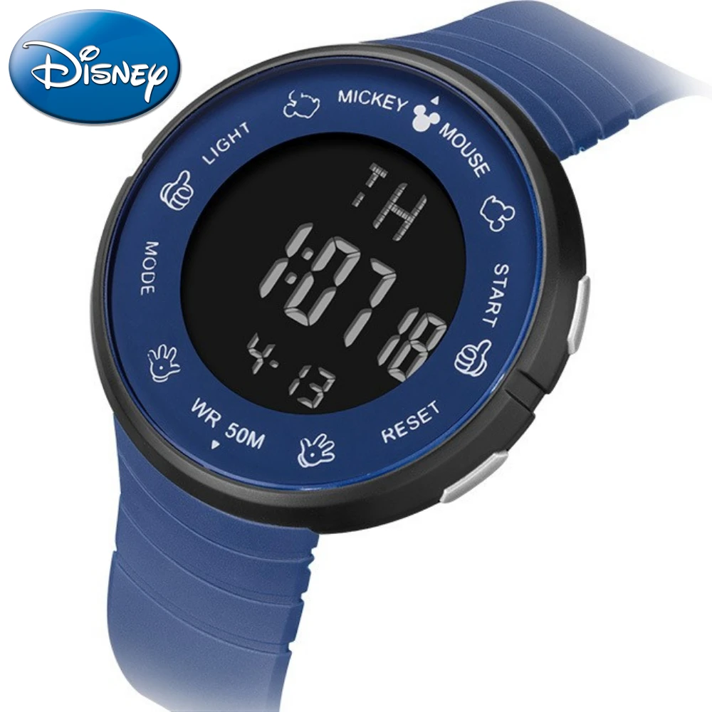 Disney Men Children's Watch Boys 50m Waterproof Electronic Luminous Middle School Boy Student Digital Clock