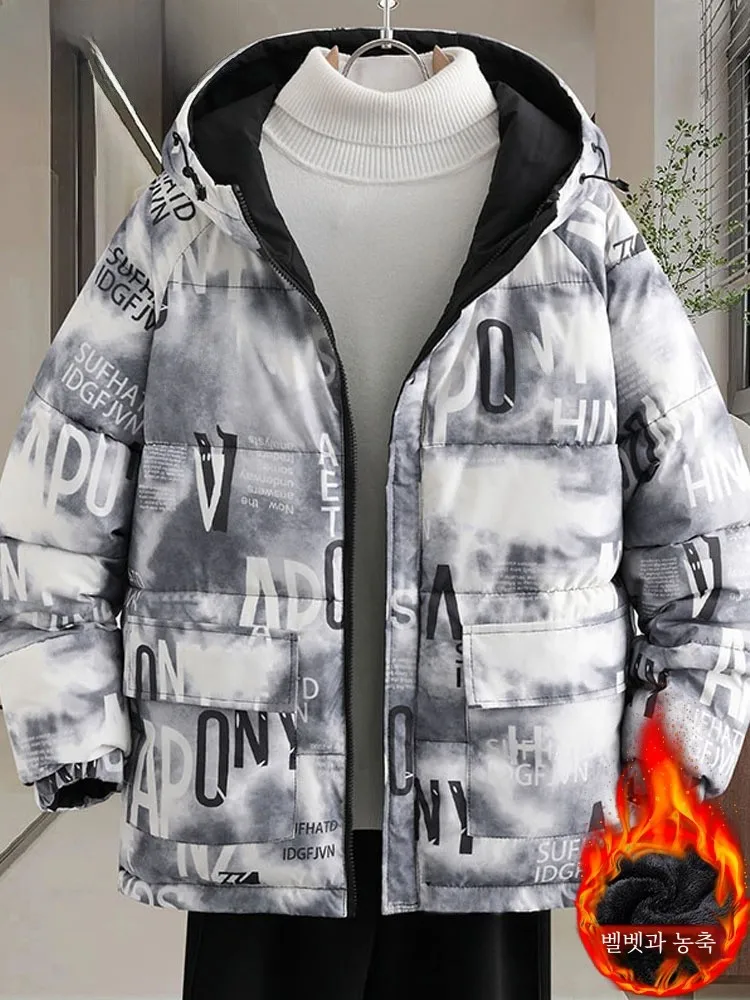 Woodpecker Double-Sided Wear Hood Cotton-Padded Coat Men's Autumn and Winter New Youth Student Thickened Warm Fashion Brand O...