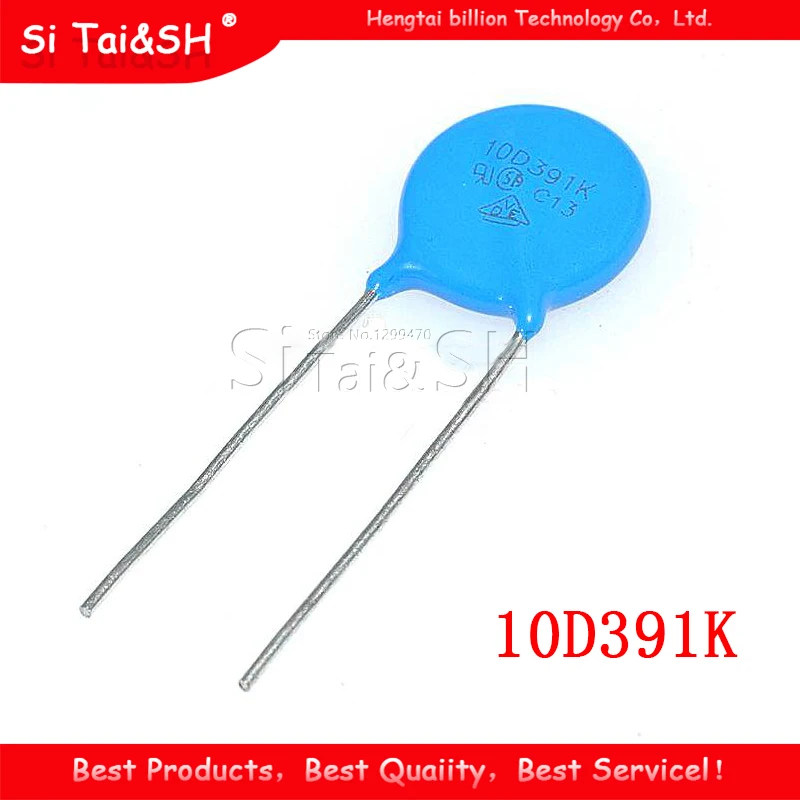 

10 шт. Варистор 10D391K 390V пьезорезистор 10D391