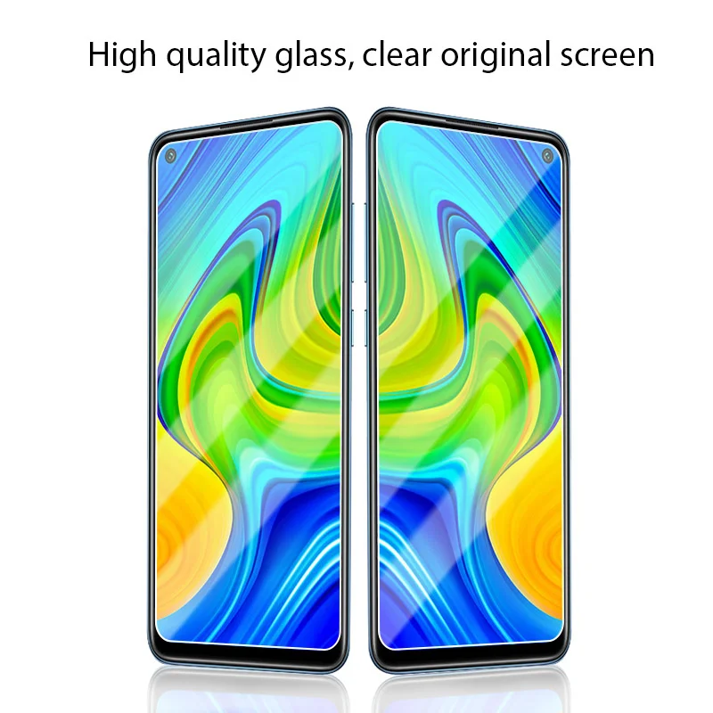 4PCS Tempered Glass for Redmi Note 9 Pro Max 9S 9T Screen Protector Glass for Xiaomi Redmi 9 9A 9AT 9C NFC Note 10x 11 Pro Glass