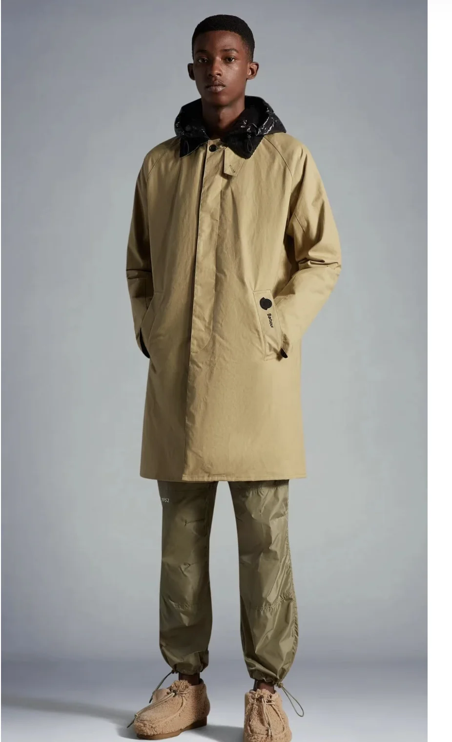 Barпотребитель co-фирменный съемный длинный пуховик ветровка унисекс стиль шапка с