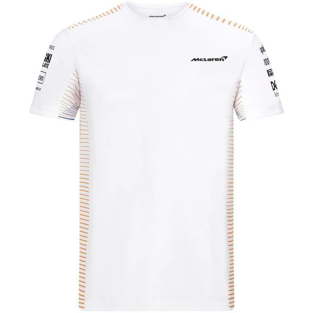 

T-shirt McLaren F1 Formula One McLaren F1 Team White Yellow T-shirt Ricciardo Australia Station Men'Women's Racing Short Sleeve