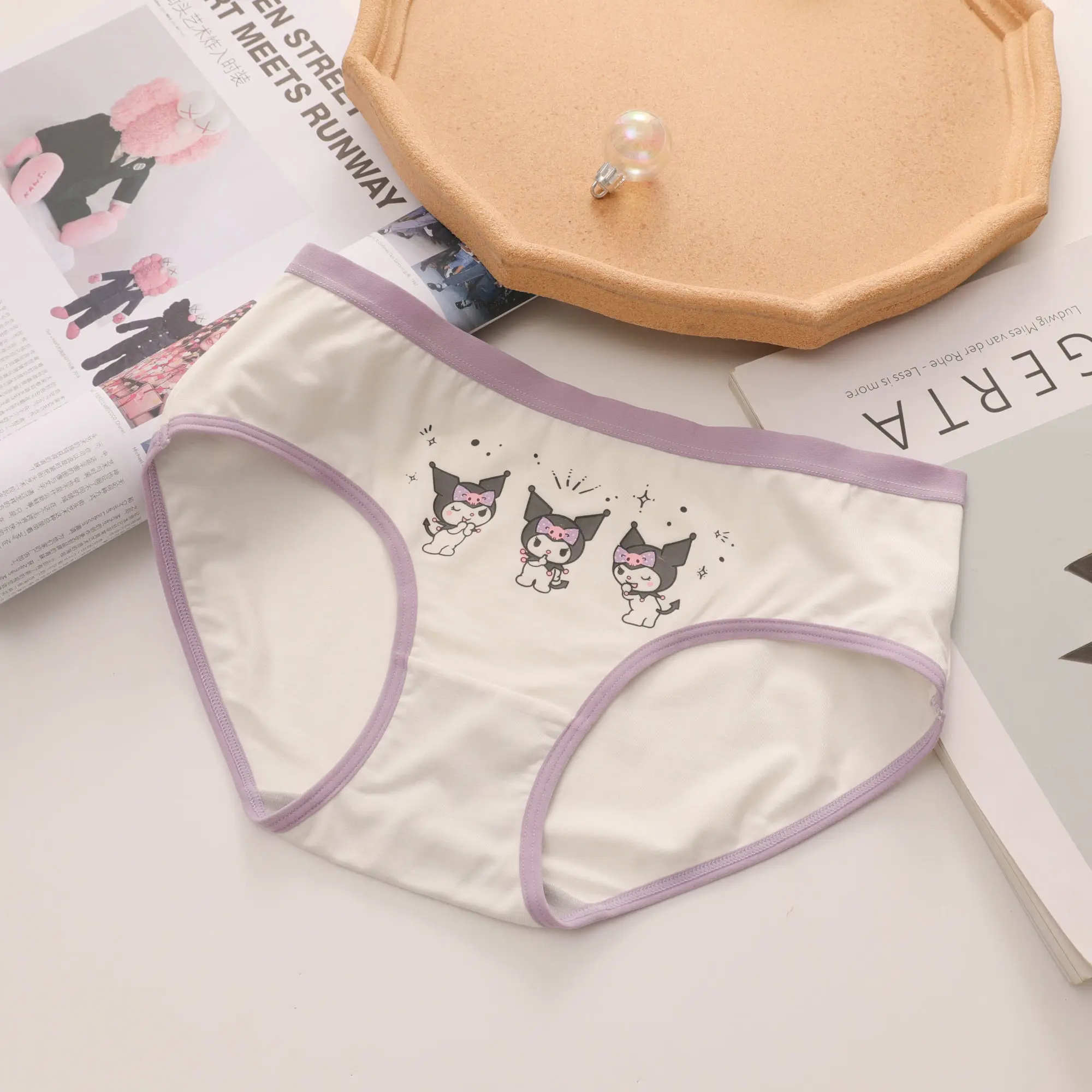 Hello Kitty Girls Kuromi Cinnamoroll Printed Modal Underwear Women Traceless Japanese Female Kawaii Cartoon Soft Girl Underwear