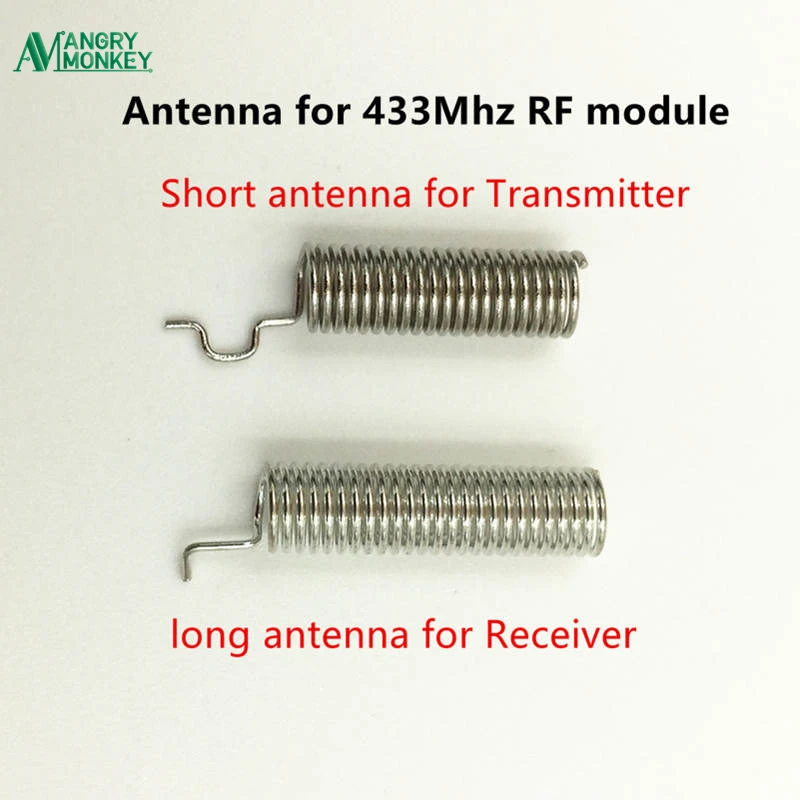 1 set RF module 433 Mhz Wireless Receiver and Transmitter  Receiver Learning Code 1527  4Ch with antenna For Arduino uno DIY kit images - 6