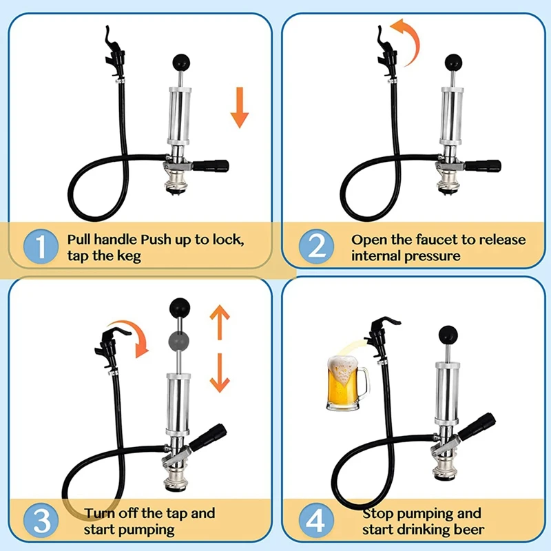 1 шт. бочонок для вечеринки система D 4 дюйма хромированное пиво насос бочонка с