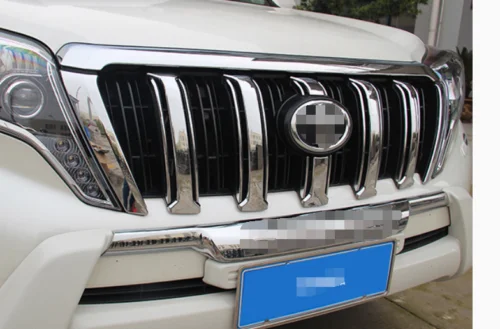 

Для Toyota Prado FJ150 2014 2015 2016, Хромированная передняя решетка радиатора, 6 шт.