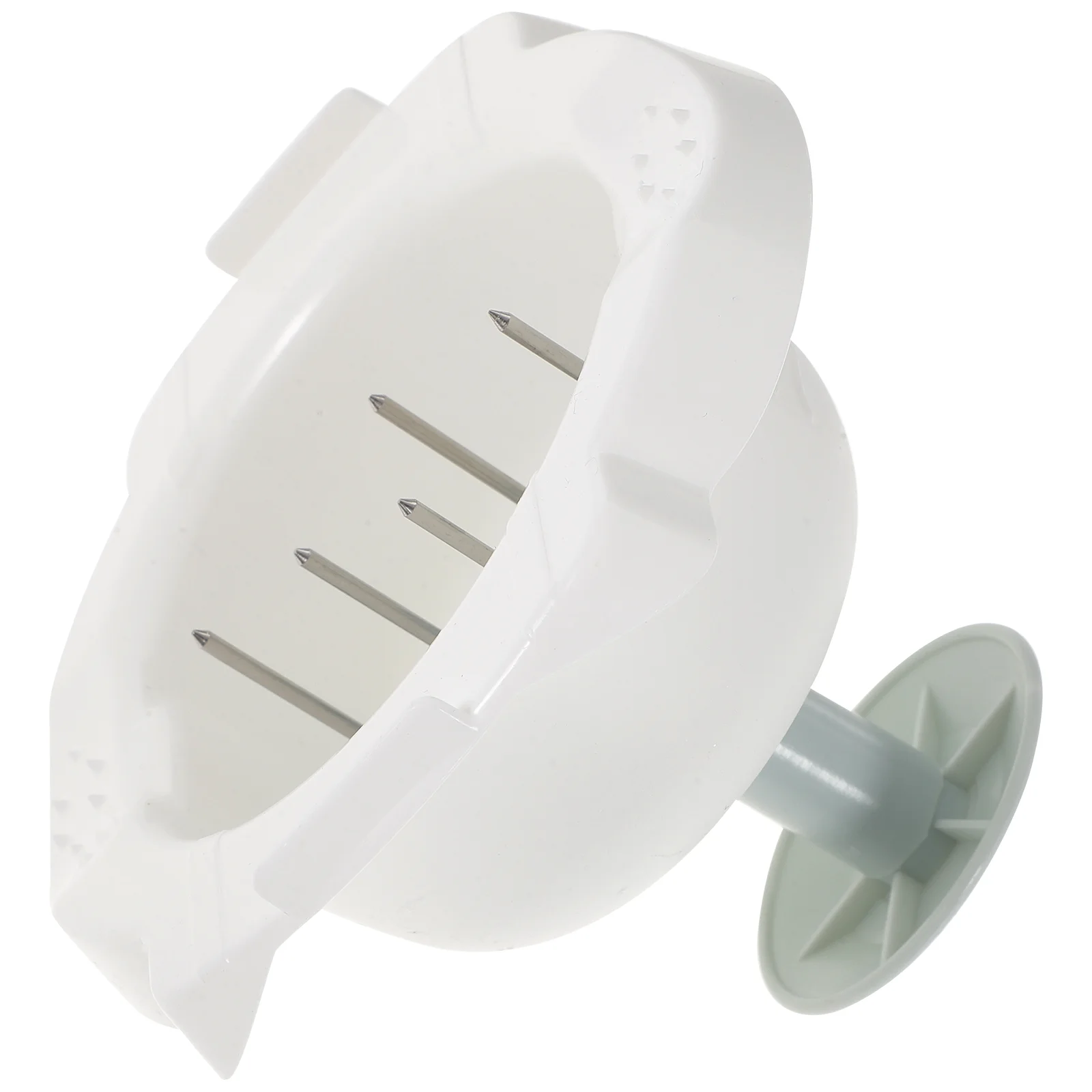 

Potato Grater Vegetable Hand Guard Kitchen Supply Gadget Tool 11X10X6CM Sturdy Finger Protective Blue Plastic Utensil