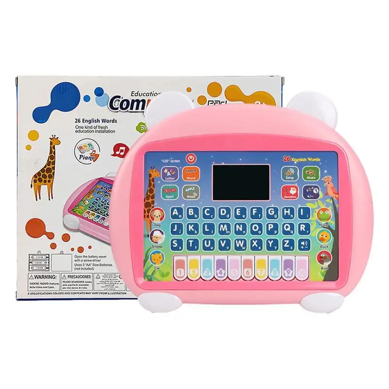 

Kids Tablet Toy Early Learning Machine With LED Display Touch Learning Pad With Games To Learn Letters Numbers Music & Words