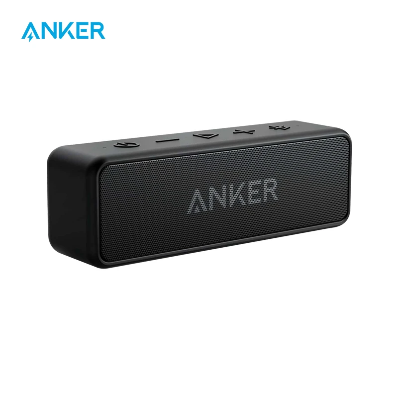  Anker SoundCore 2, блютуз колонка bluetooth беспроводная  Портативный динамик с зоной действия 66 футов, время работы 24 часа, влагоустойчивость IPX7, воспроизведение басов