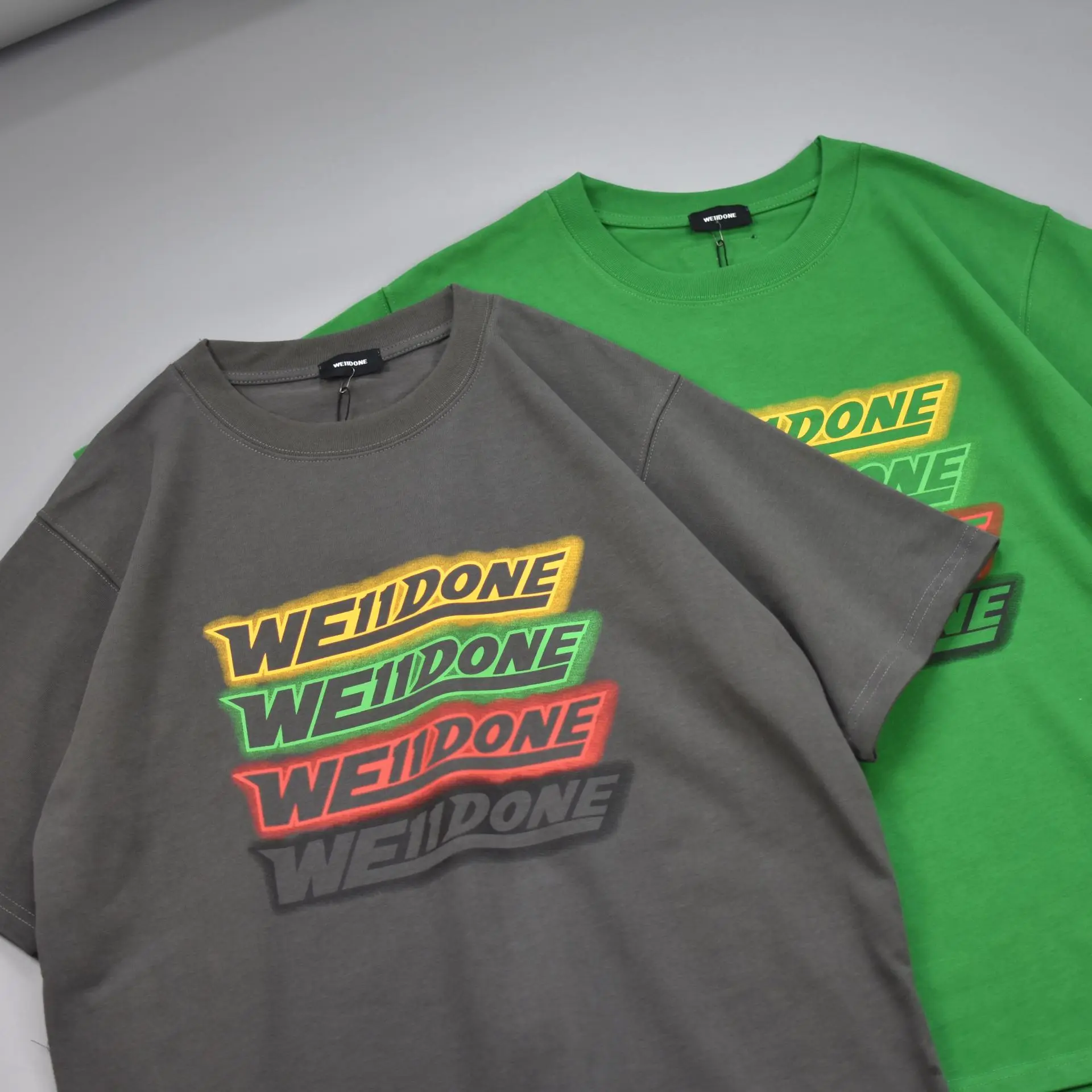 Футболки WE11 WELLDONE 2022SS для мужчин и женщин Классическая футболка большого размера