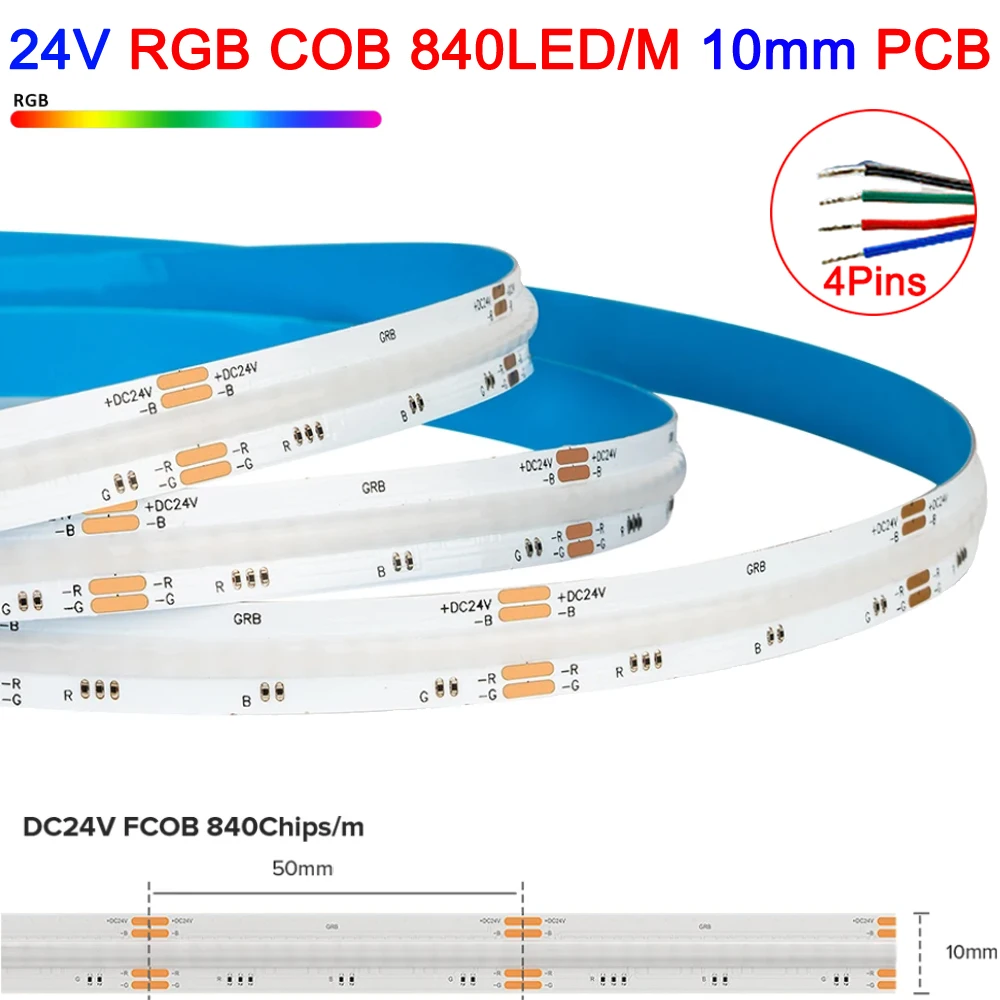 

Veromount RGB COB светодиодная лента 5м 576leds/m 12/24V