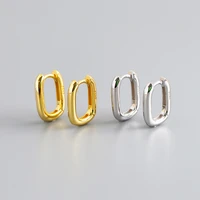 s925 geometric hoop earrings jewelry for women 2022 925 sterling silver piercing woman earring accessories bijouterie female
