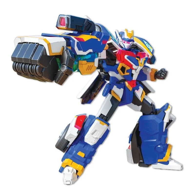 Фото Металлический робот-трансформер Cardbot BLUE COP S W, машинка-игрушка, фигурка, модель из АБС-пластика, подарок 2025 №4