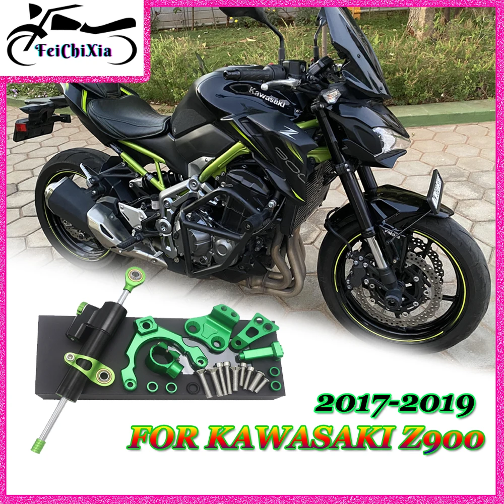 

Motorcycle Steering Dampers For KAWASAKI Z900 2017-2021 z900 Damper Steering Stabilizer CNC Base Mounting Bracket Kit