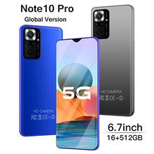 Note 10 Pro 5G Smartphone Global Version Celular 6.7 Inch 16GB RAM 512GB ROM Android 10 Mobile Phones 48MP Camera Unlocked Phone