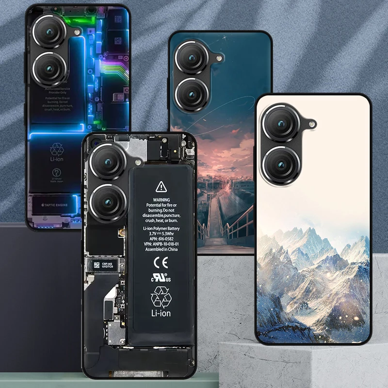 

For Asus Zenfone 9 Case 5G Soft TPU HD Painted Back Cover For Asus ZS696KS Case ZS 696KS Casing For Asus Zenfone9 5G Phone Shell