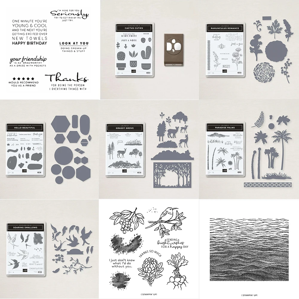 

Coconut Tree Metal Cutting Dies For Paper Making Grassy Grove Clear Stamps Embossing Frame Card Craft 2022 New Arrival Easter
