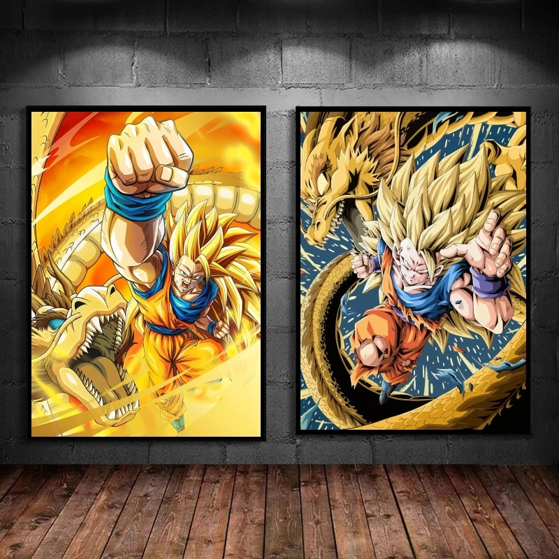 

Печать на холсте Драконий жемчуг KaKarot подарок художественные подарки плакаты игрушки современный домашний Классический рисунок декоратив...