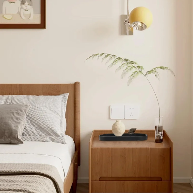 Набор из 2 лотков для ванной декоративный лоток черный силиконовый хранения