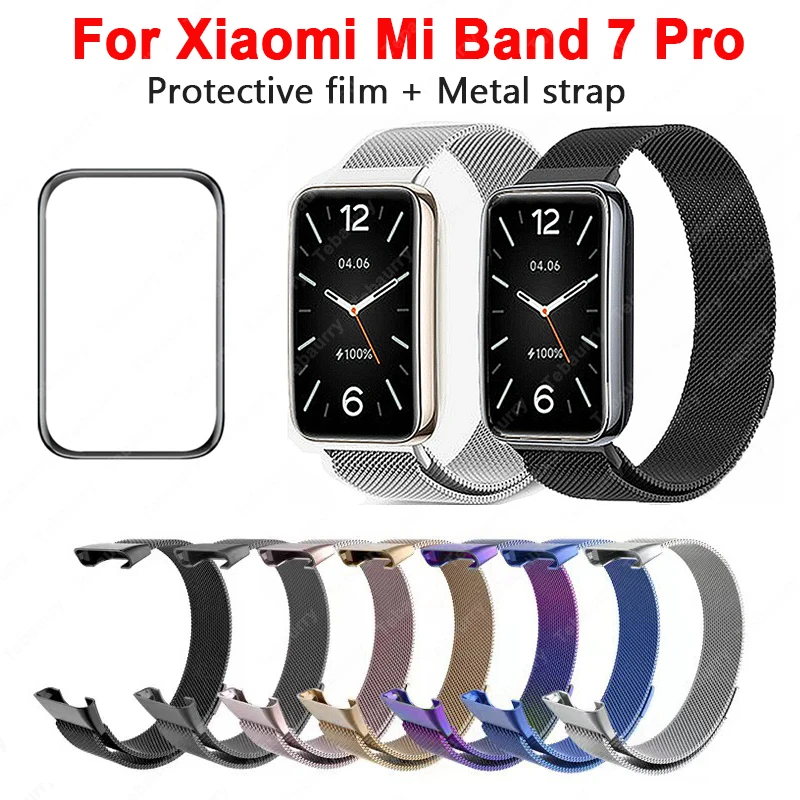 

For Xiaomi Mi Band 7 Pro Metal Strap Screwless Stainless Steel Wristband Bracelet for Miband 7 Pro Mi band7 Pro Correa Strap