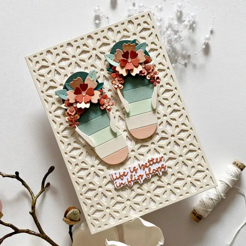 Mmao Craft металлические режущие штампы пресс-форма перекрещенная прямоугольная