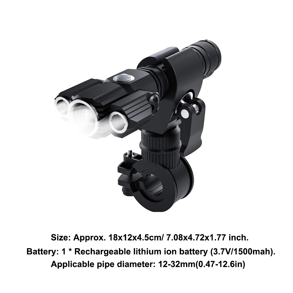 

Bike Headlight Taillight Set USB Rechargeable Bicycle Battery Powered Flash Light Tail Lamp for Night Cycling Type 1