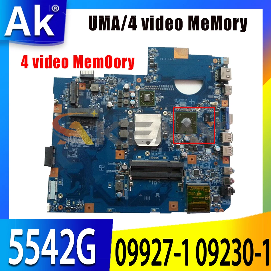 

For ACER 5542 5542G Motherboard 48.4FN02.011 MBPQG01001 DDR3 laptop motherboard mainboard 09927-1 09230-1