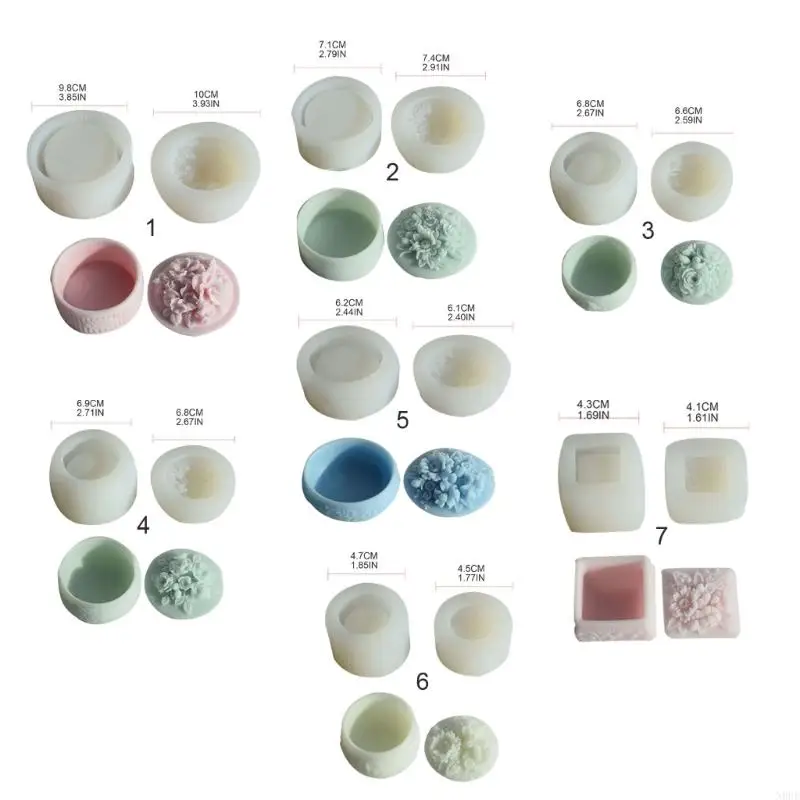 N0HE Rose Container Box Lost Silicone Fold для Diy Epoxy Leal Crinkets держатель