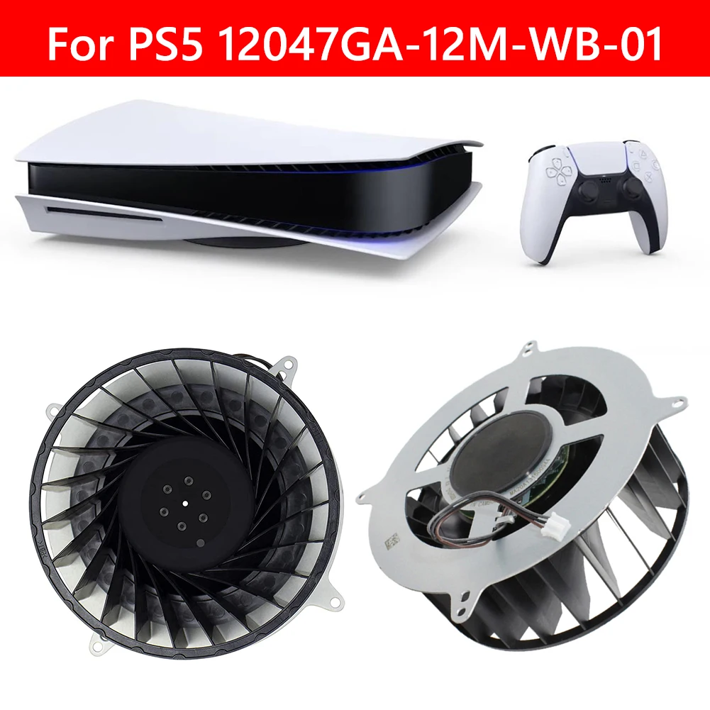 

Internal Cooling Fan for PS5 Console 12047GA-12M-WB-01 DC12V 23 Blade Cooler Fan for Sony PlayStation 5 PS5 23 blades Heat Sink