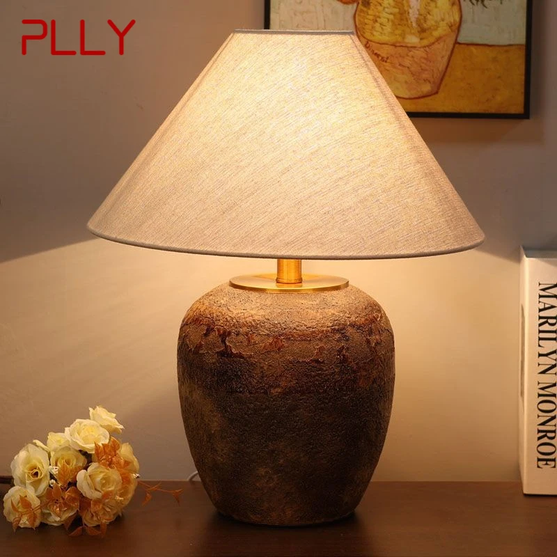 

PLLY Nordic Ceramic Table Lamp Modern Art Living Room Bedroom Study Villa LED Originality Desk Light
