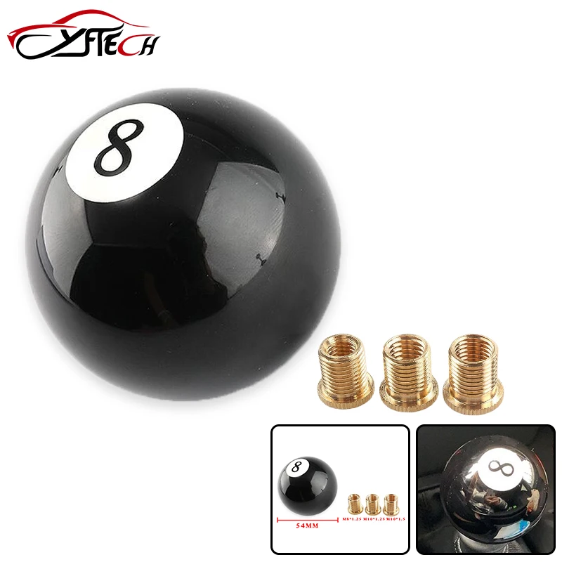 

Universal Acrylic Black 8 Ball Gear Knob Short Shifter For Mostly Racing Car