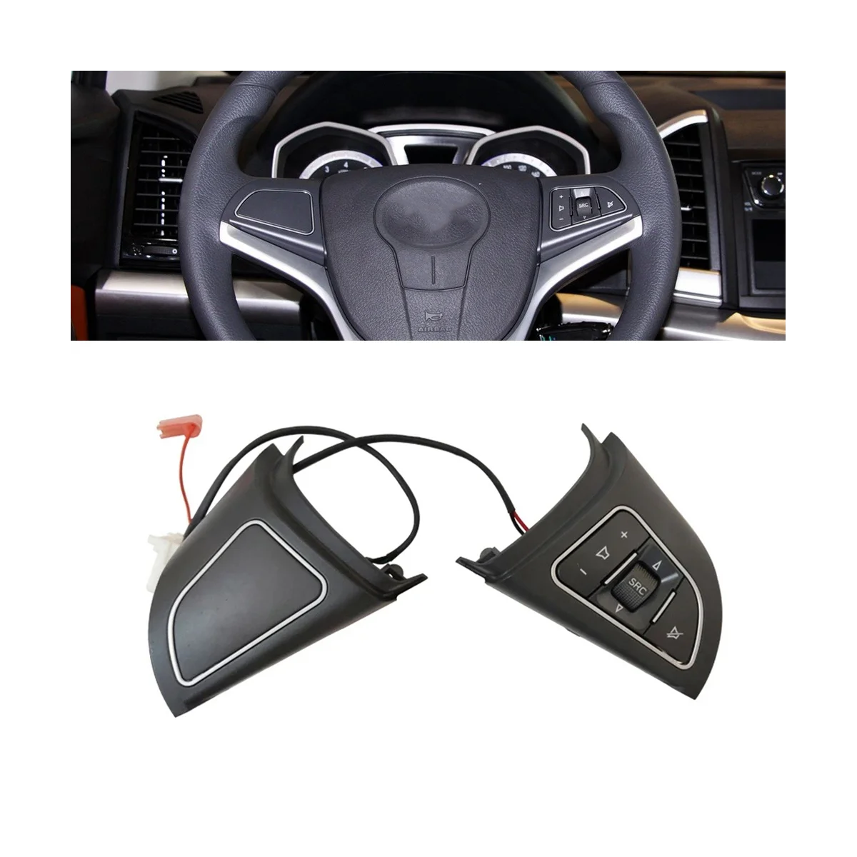 

Car Steering Wheel Buttons Bluetooth Phone Cruise Control Remote Control Button for JAC S3 2014-2016 A