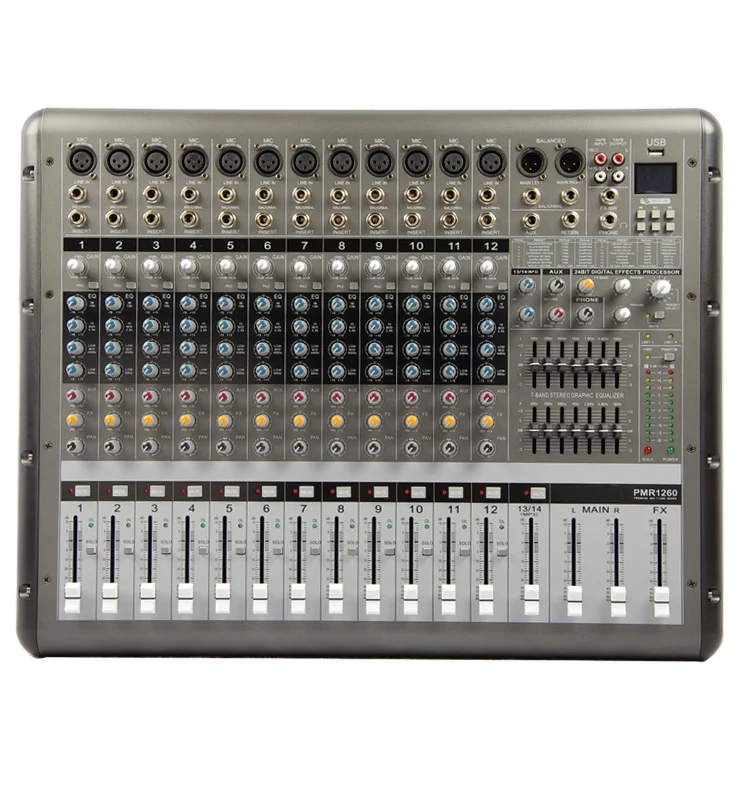 

power mixer amplifier 12 channel with equalizer for public address system