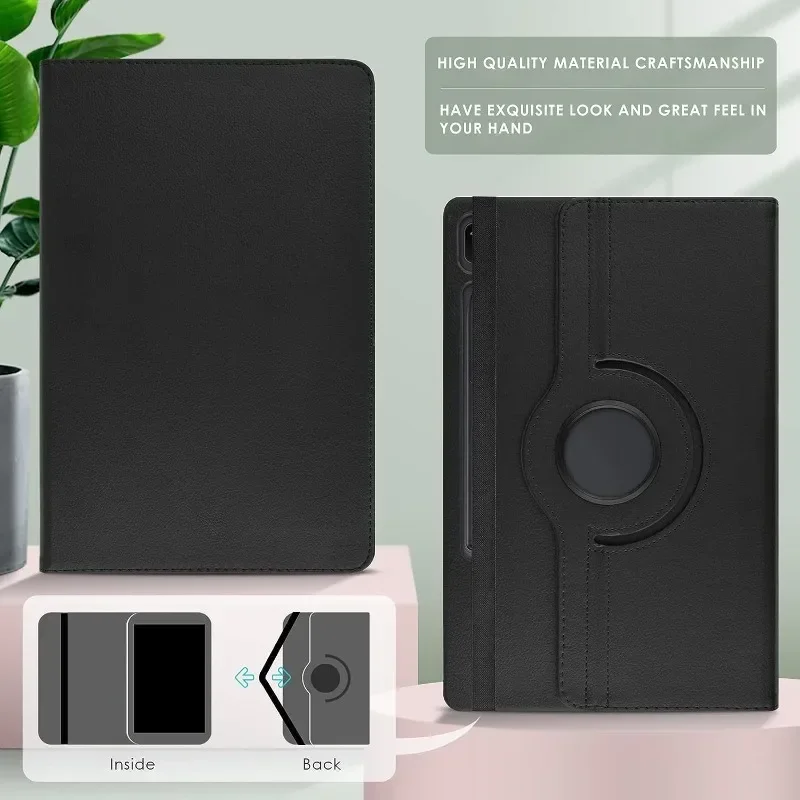 Чехол для Samsung Galaxy Tab S9 Ultra 14.6 S8 Plus 12.4 S7 FE 11 360 Вращающийся чехол планшета S5e 10.5 S6 lite 10.4
