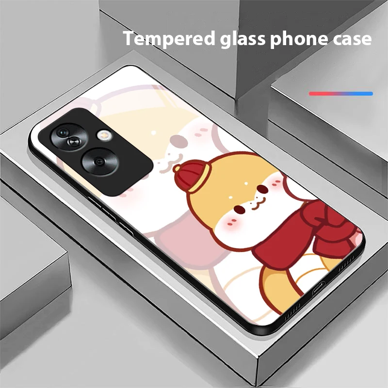 Couple snake For Oppo A79 5G 58 78 74 60 4G Reno 11F Realme GT 6 11 Note 50 10 C55 X2 Tempered glass black phone case