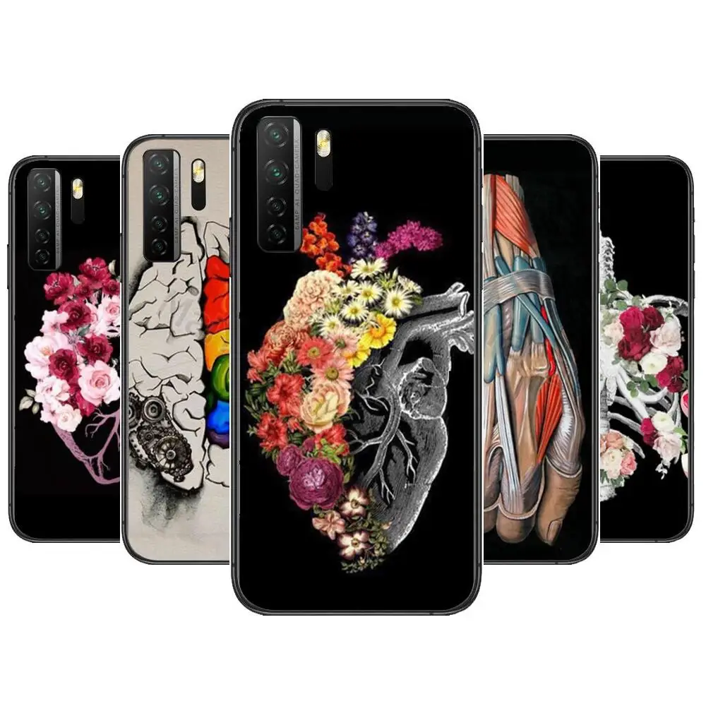 

Heart Of Nature Human Anatomy Doctor Black Soft Cover The Pooh For Huawei Nova 8 7 6 SE 5T 7i 5i 5Z 5 4 4E 3 3i 3E 2i Pro Phone